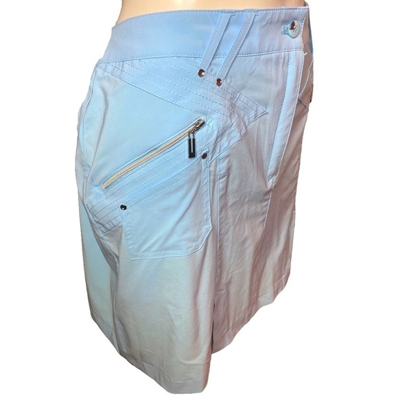 JAMIE SADOCK Skirt Airwear Hybrid Lightweight Baby Blue Golf Skirt Size 12 - Picture 2 of 5